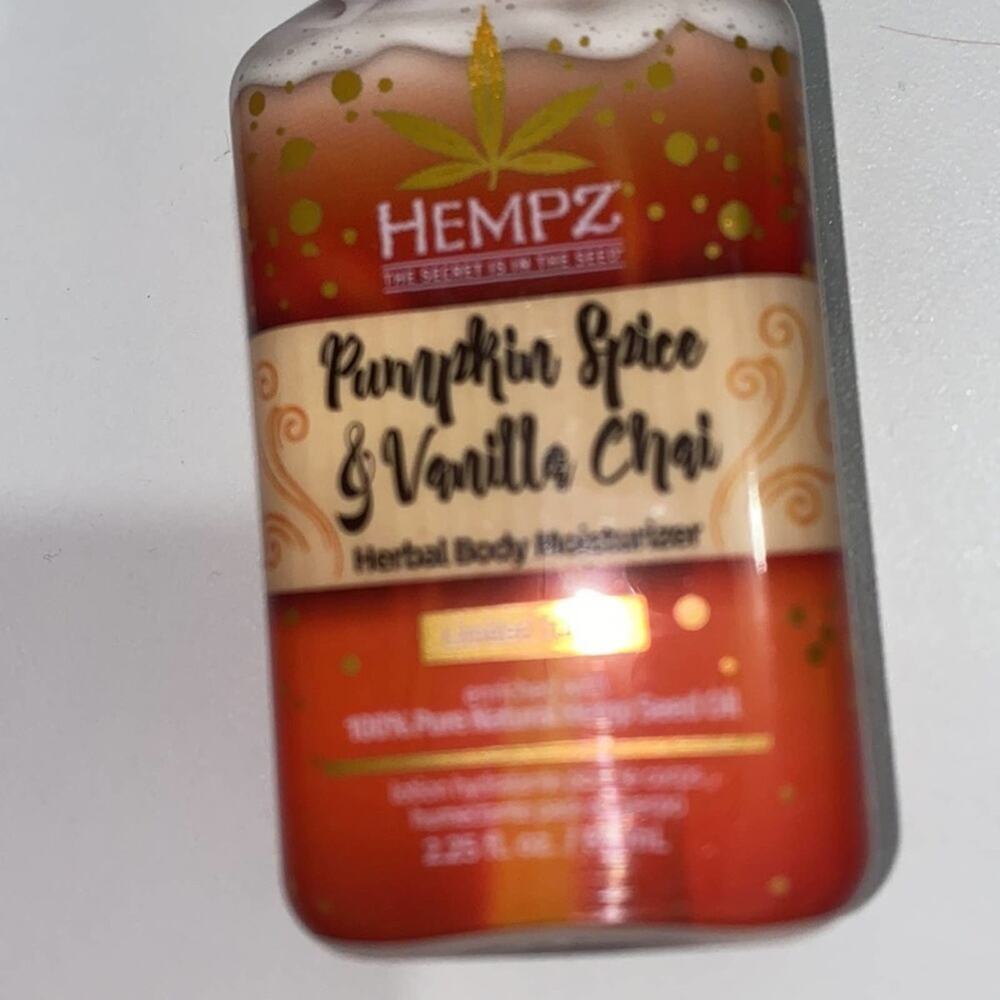 Hempz Limited Edition Pumpkin Spice & Vanilla Chai Herbal Body Moisturizer x4